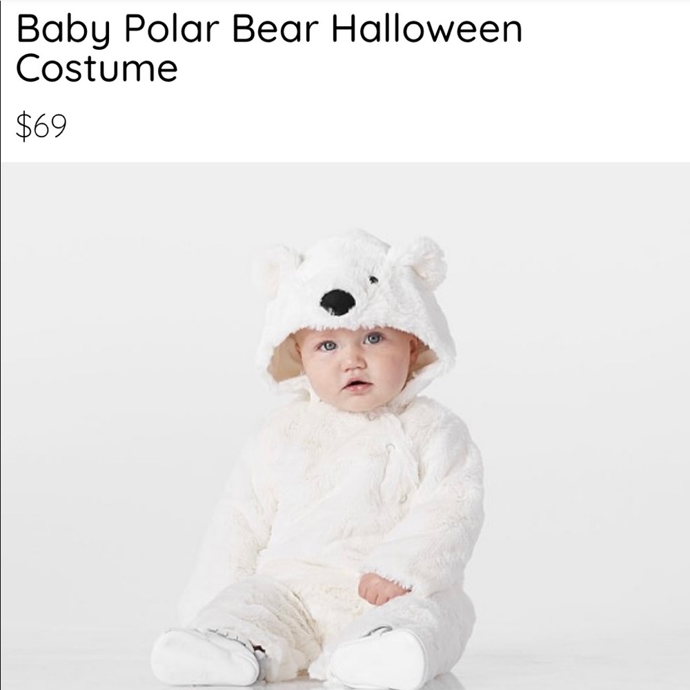 Pottery Barn Kids baby polar bear costume